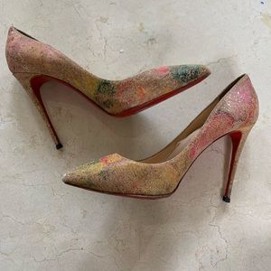 Christian Louboutin Cork Multicolored Pigalle fits like a sz8.5